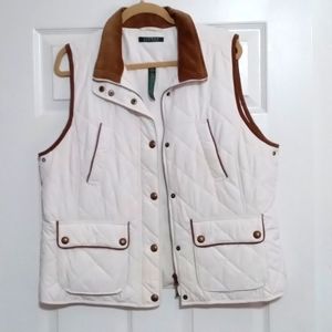 Lauren Ralph Lauren Vest, XL, Cream